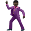 Man Dancing: Dark Skin Tone emoji on Apple
