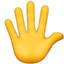 Hand with Fingers Splayed emoji on Apple