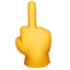 Middle Finger emoji on Apple