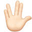 Vulcan Salute: Light Skin Tone emoji on Apple