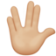 Emoji Tabik vulcan: ton kulit sederhana cerah pada Apple