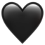 Black Heart emoji on Apple