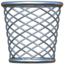 Wastebasket emoji on Apple