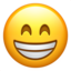 Beaming Face with Smiling Eyes emoji on Apple