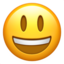Grinsendes Gesicht mit großen Augen-Emoji auf Apple