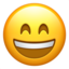 Grinning Face with Smiling Eyes emoji on Apple