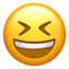 Grinning Squinting Face emoji on Apple