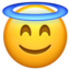 Smiling Face with Halo emoji on Apple