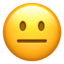 Emoji Muka neutral pada Apple