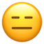 Ausdrucksloses Gesicht-Emoji auf Apple