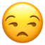 Unamused Face emoji on Apple