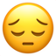 Emoji Cara desanimada en Apple