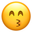 אימוג'י פרצוף מנשק עם עיניים מחייכות ב-Apple