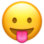 Face with Tongue emoji on Apple