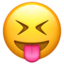 Squinting Face with Tongue emoji on Apple