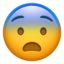 Fearful Face emoji on Apple