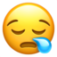 Sleepy Face emoji on Apple