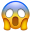 Emoji Muka menjerit ketakutan pada Apple
