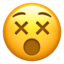 Face with Crossed-Out Eyes emoji on Apple