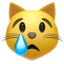 Emoji Muka kucing menangis pada Apple