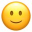 Slightly Smiling Face emoji on Apple