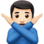 Man Gesturing NO: Light Skin Tone emoji on Apple