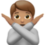 Person Gesturing NO: Medium Skin Tone emoji on Apple
