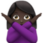 Woman Gesturing NO: Dark Skin Tone emoji on Apple