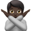 Emoji Gerak isyarat tidak: ton kulit gelap pada Apple