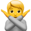 Emoji Persona che fa segno di no su Apple