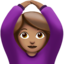 Emoji Donna con gesto OK: carnagione olivastra su Apple