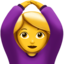 Woman Gesturing OK emoji on Apple