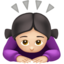 Emoji Mujer haciendo una reverencia: tono de piel claro en Apple