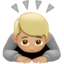 Sich verbeugende Person: mittelhelle Hautfarbe-Emoji auf Apple