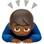 Sich verbeugender Mann: mitteldunkle Hautfarbe-Emoji auf Apple
