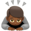 Person Bowing: Medium-Dark Skin Tone emoji on Apple
