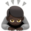 Emoji Persona che fa un inchino profondo: carnagione scura su Apple