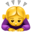 Emoji Mulher fazendo reverência no Apple