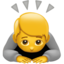 Sich verbeugende Person-Emoji auf Apple