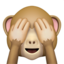 See-No-Evil Monkey emoji on Apple