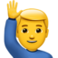 Emoji Uomo con mano alzata su Apple