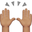 อีโมจิ ชู 2 มือ: โทนผิวสีเหลือง บน Apple