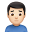 Man Frowning: Light Skin Tone emoji on Apple