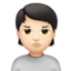 Emoji Persona imbronciata: carnagione chiara su Apple
