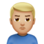 อีโมจิ ผู้ชายโกรธ: โทนผิวสีขาวเหลือง บน Apple
