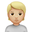 Person Pouting: Medium-Light Skin Tone emoji on Apple