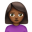 Woman Pouting: Medium-Dark Skin Tone emoji on Apple