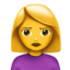 Woman Pouting emoji on Apple