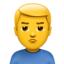 Schmollender Mann-Emoji auf Apple