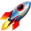 Emoji Foguete no Apple